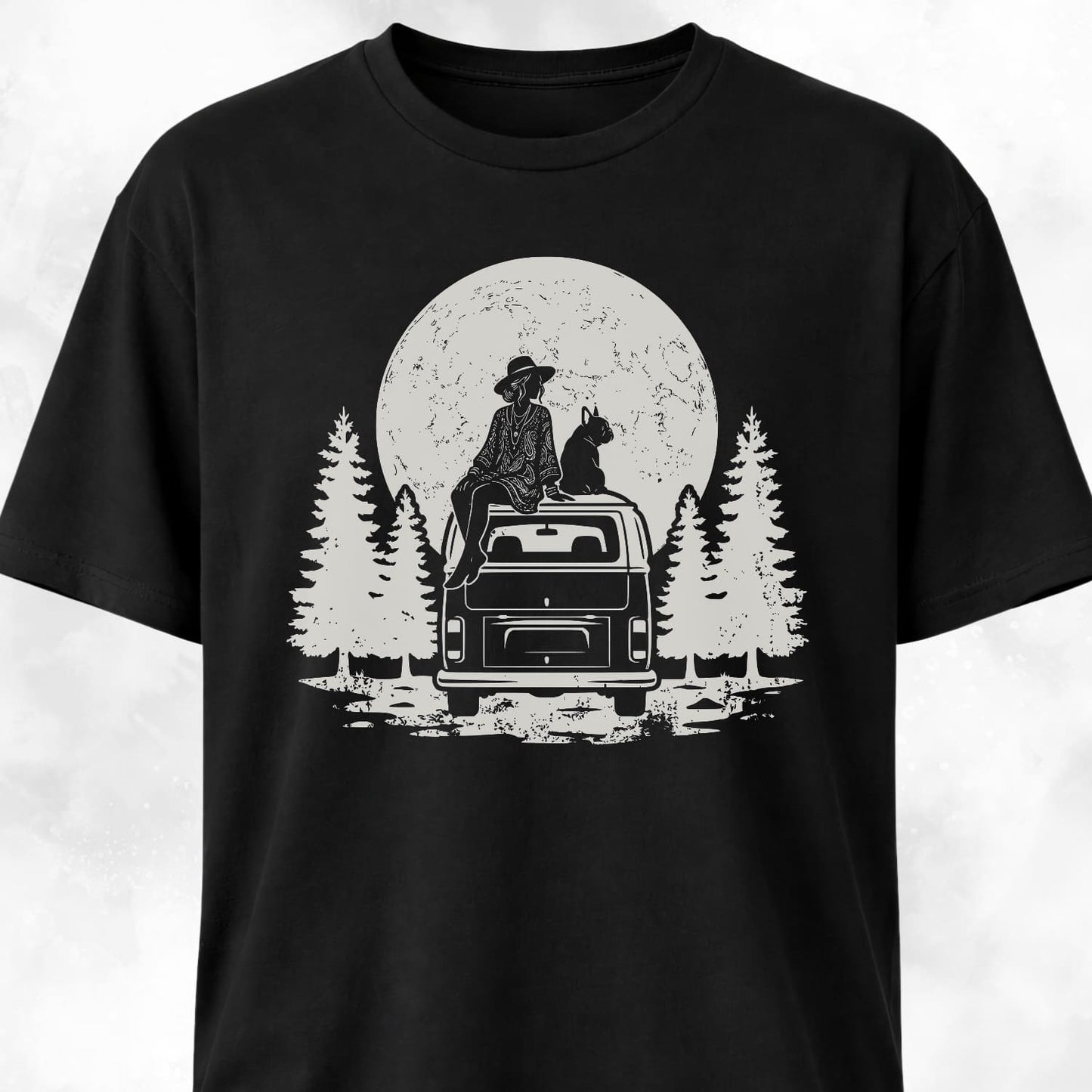 Van Life With A Frenchie T-Shirt