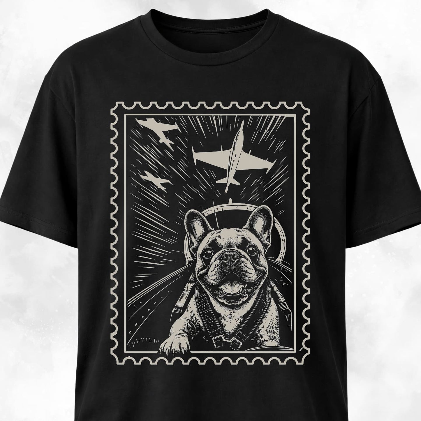 Frenchie Postage Stamp T-Shirt