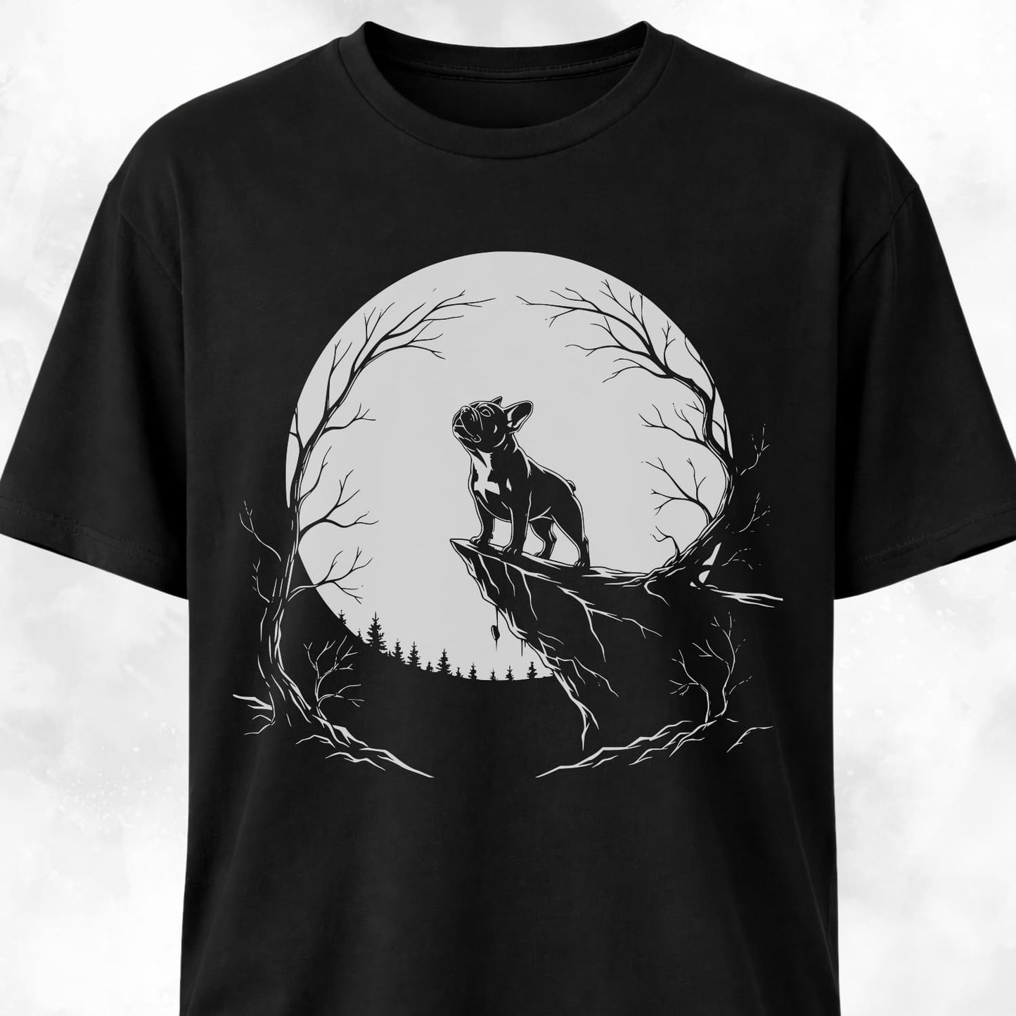 French Bulldog Howling At The Moon T-Shirt