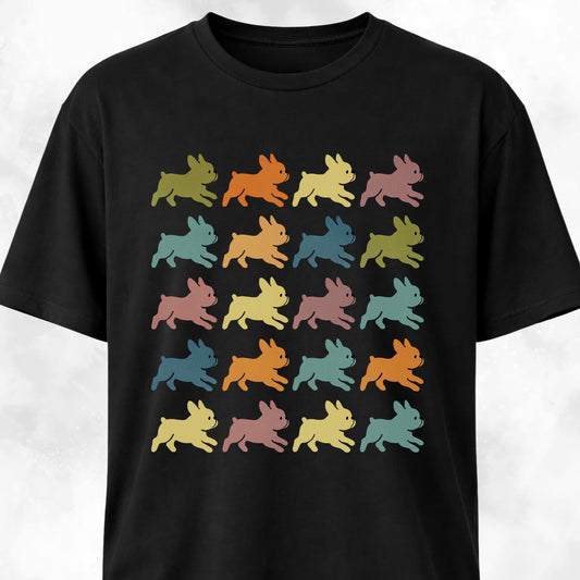 Cute Frenchies Collage Design T-Shirt