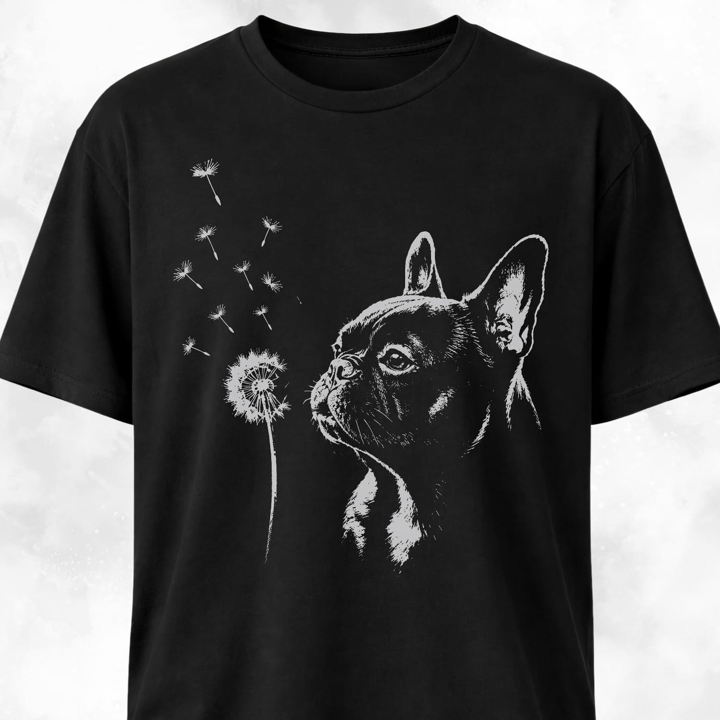 Frenchie Blowing Dandelion T-Shirt