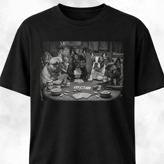 Frenchies Playing Poker T-Shirt