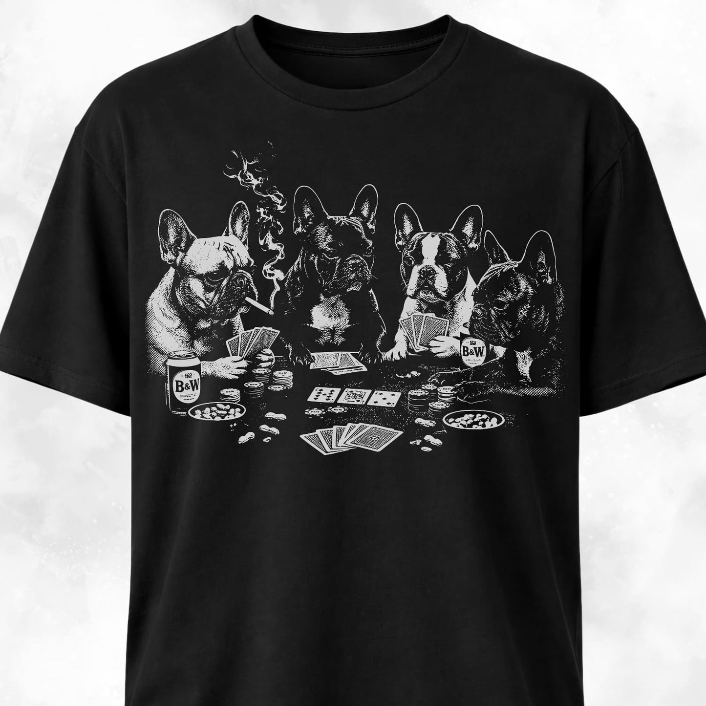 Frenchies Playing Poker Revisited T-Shirt