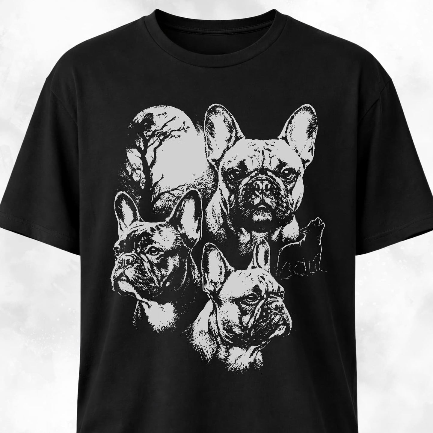 Frenchies Moon Collage T-Shirt