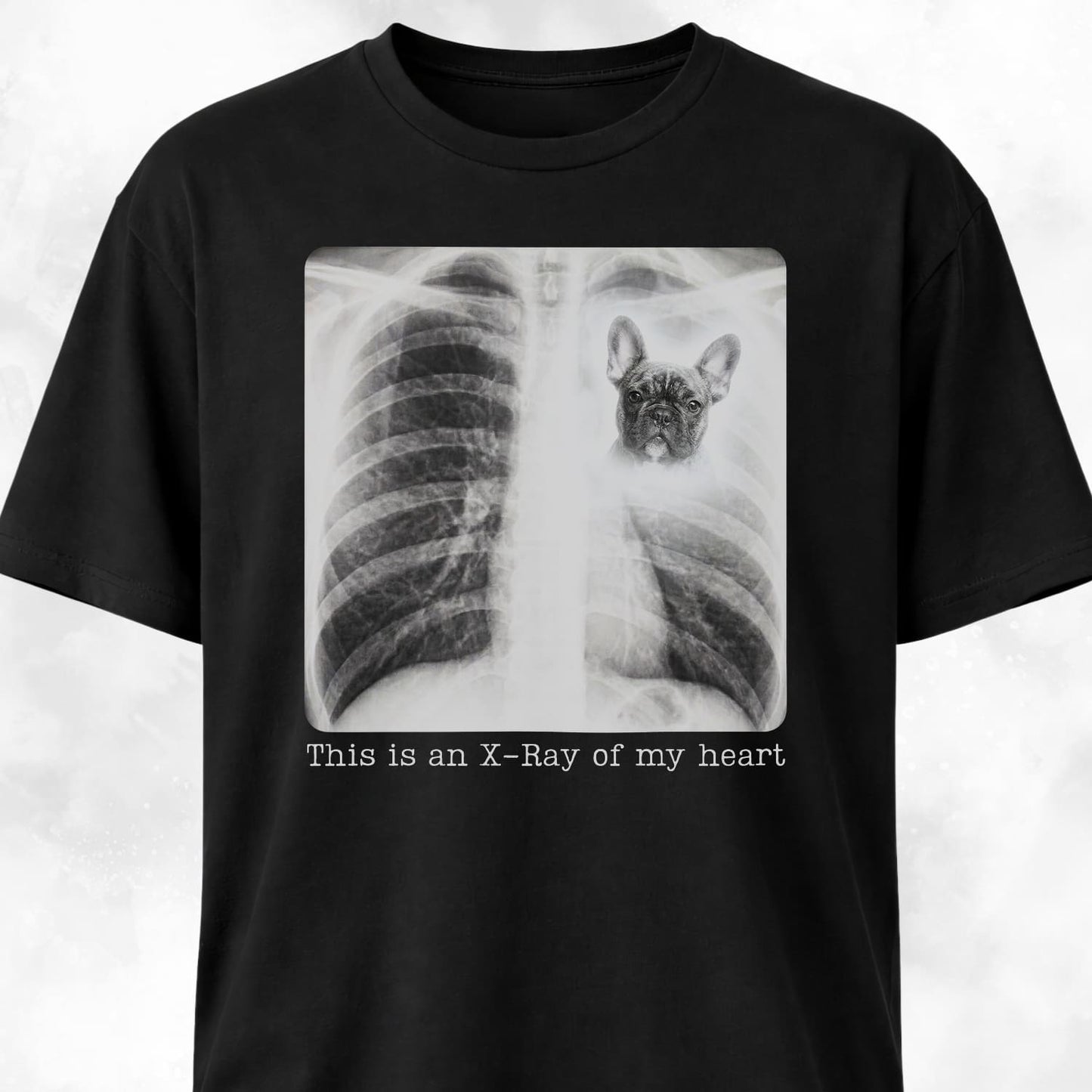 Xray Frenchie Heart T-Shirt