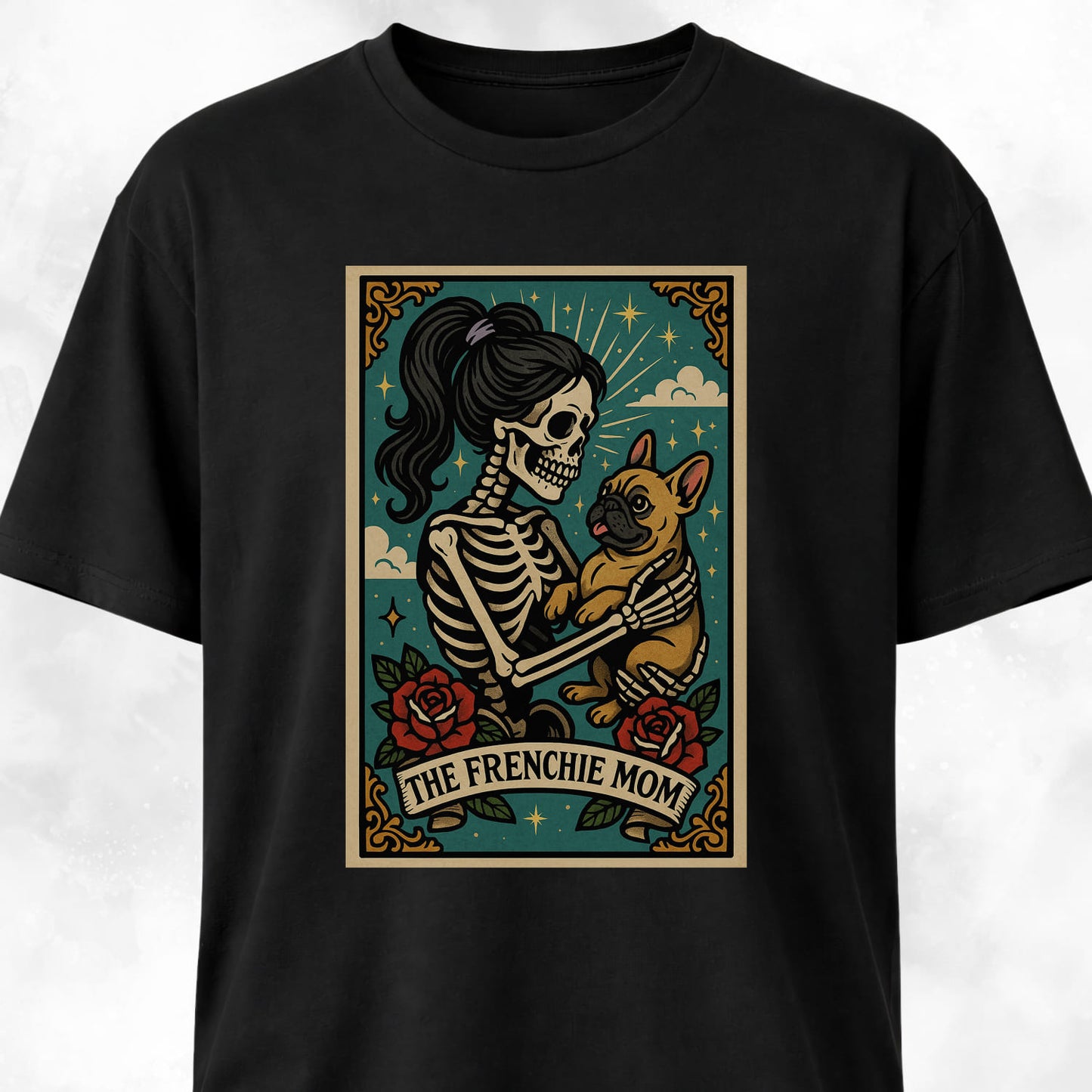 Frenchie Mom Tarot Card T-Shirt