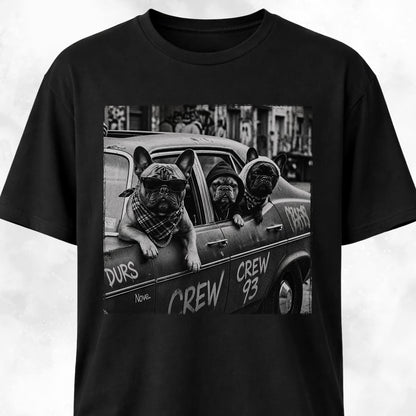 Frenchies Gang In A Car T-Shirt