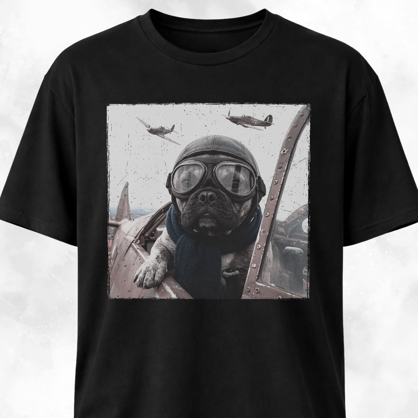 WW2 Frenchie Pilot T-Shirt