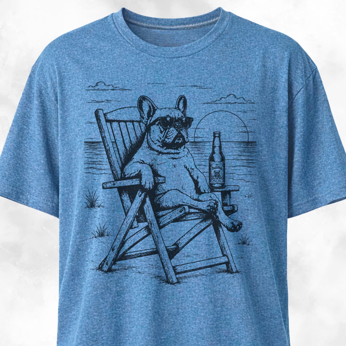 Frenchie Resting At Sunset T-Shirt