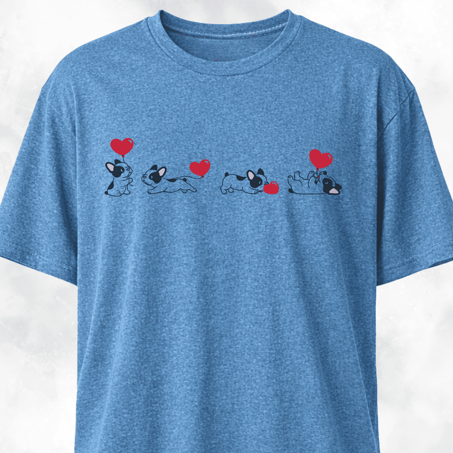 Frenchie Heart Balloon Collage T-Shirt
