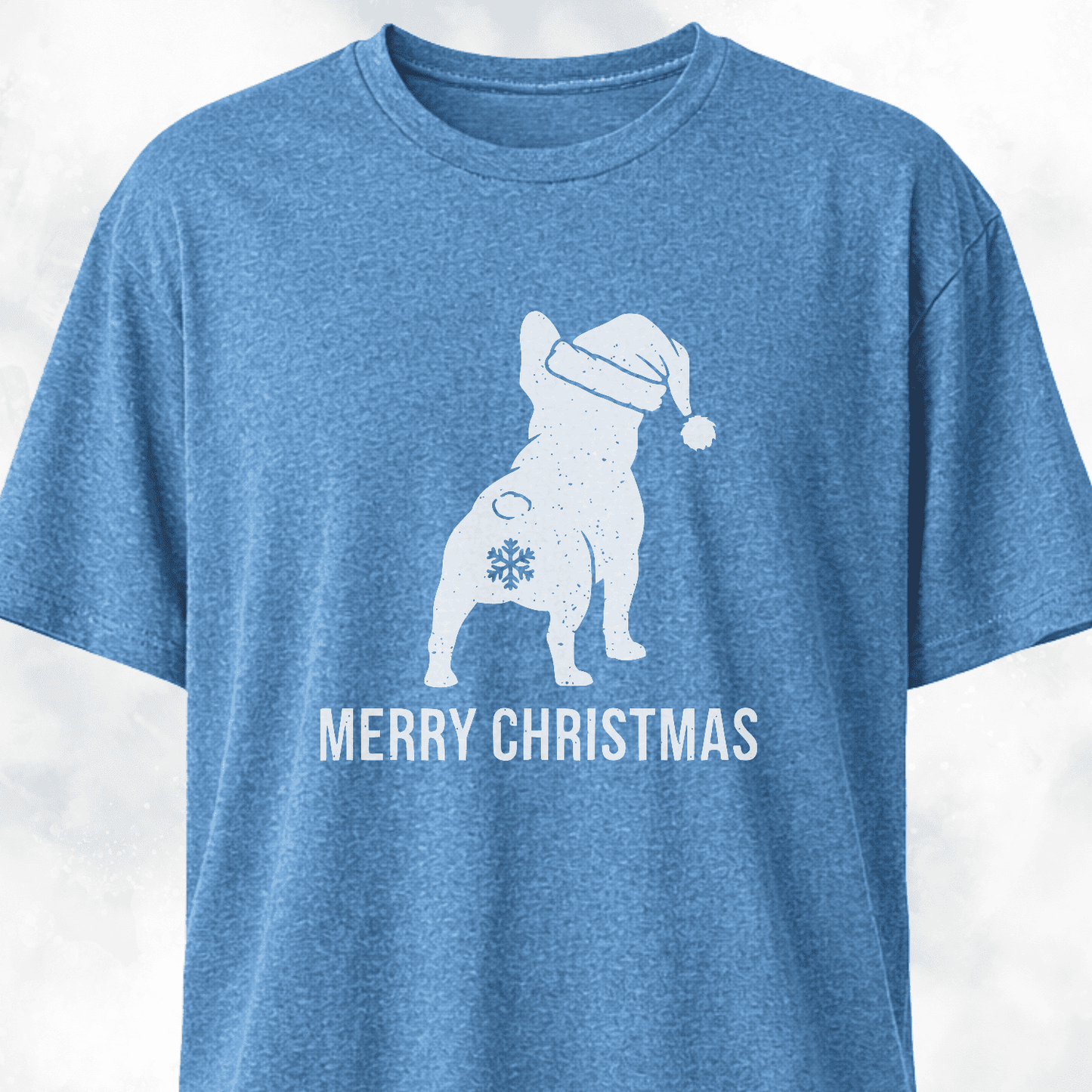 Merry Christmas Snowflake Butt Frenchie Edition T-Shirt