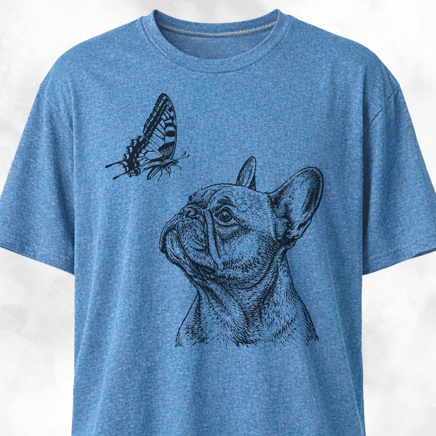 Romantic Butterfly Frenchie T-Shirt