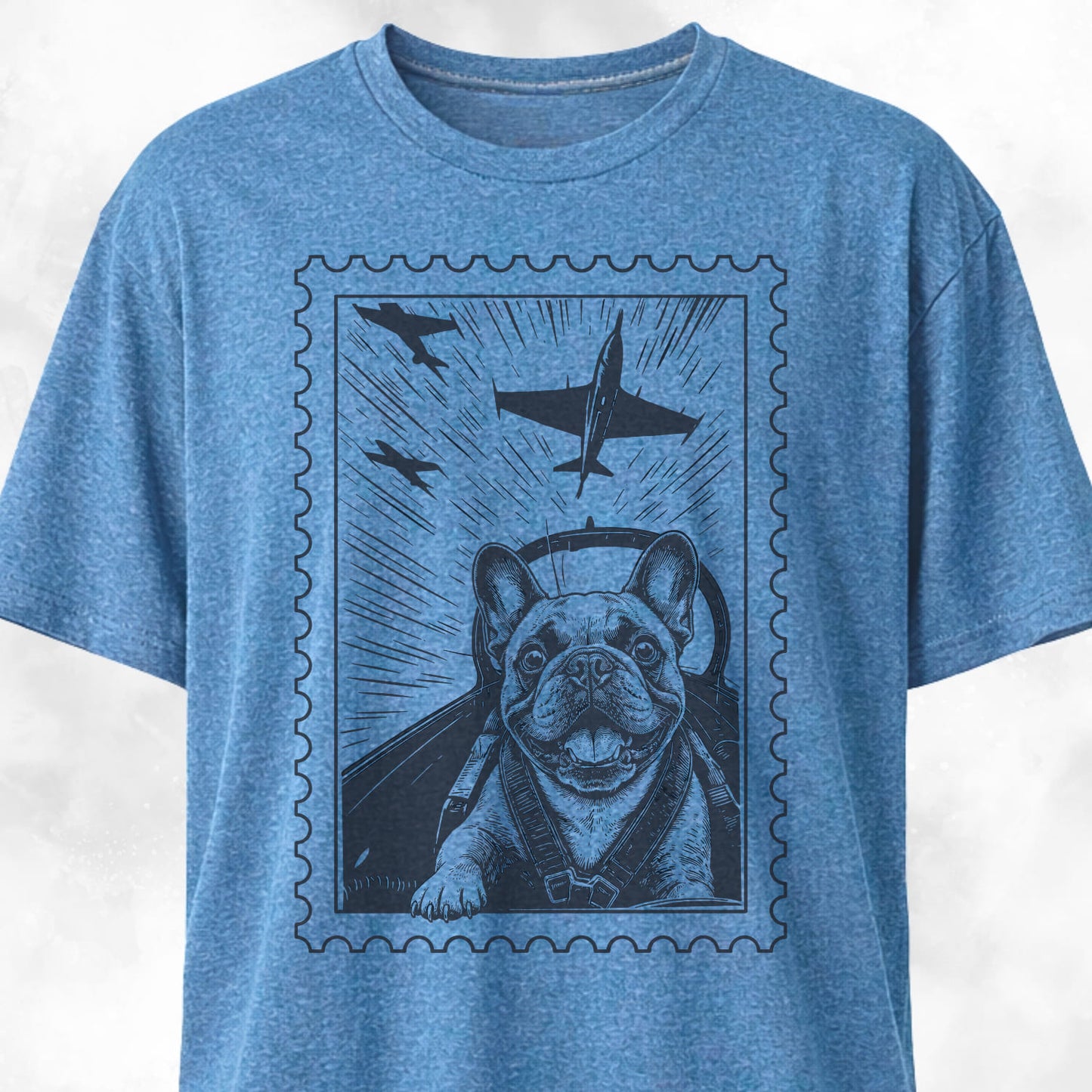 Frenchie Postage Stamp T-Shirt