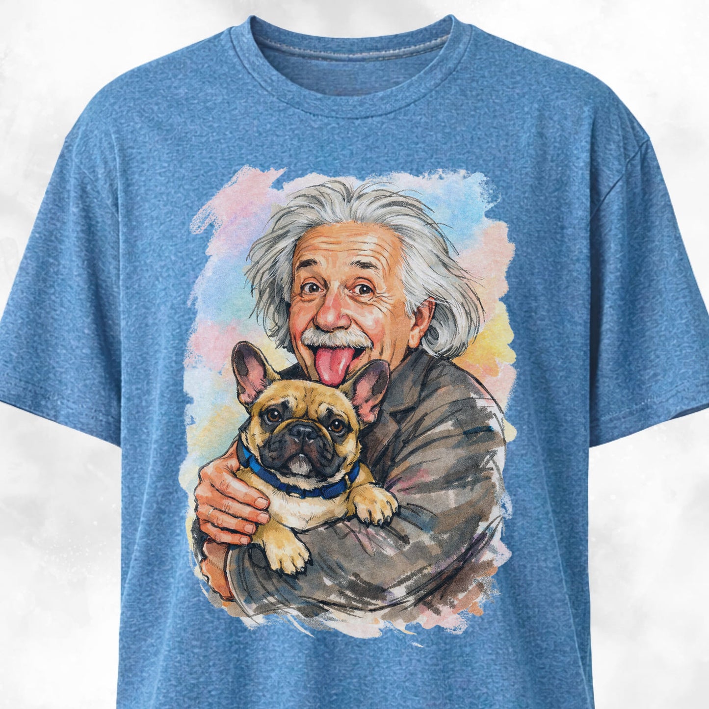 Einstein With French Bulldog T-Shirt