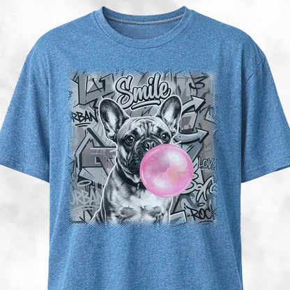 Pink Bubble Gum Cream Frenchie T-Shirt