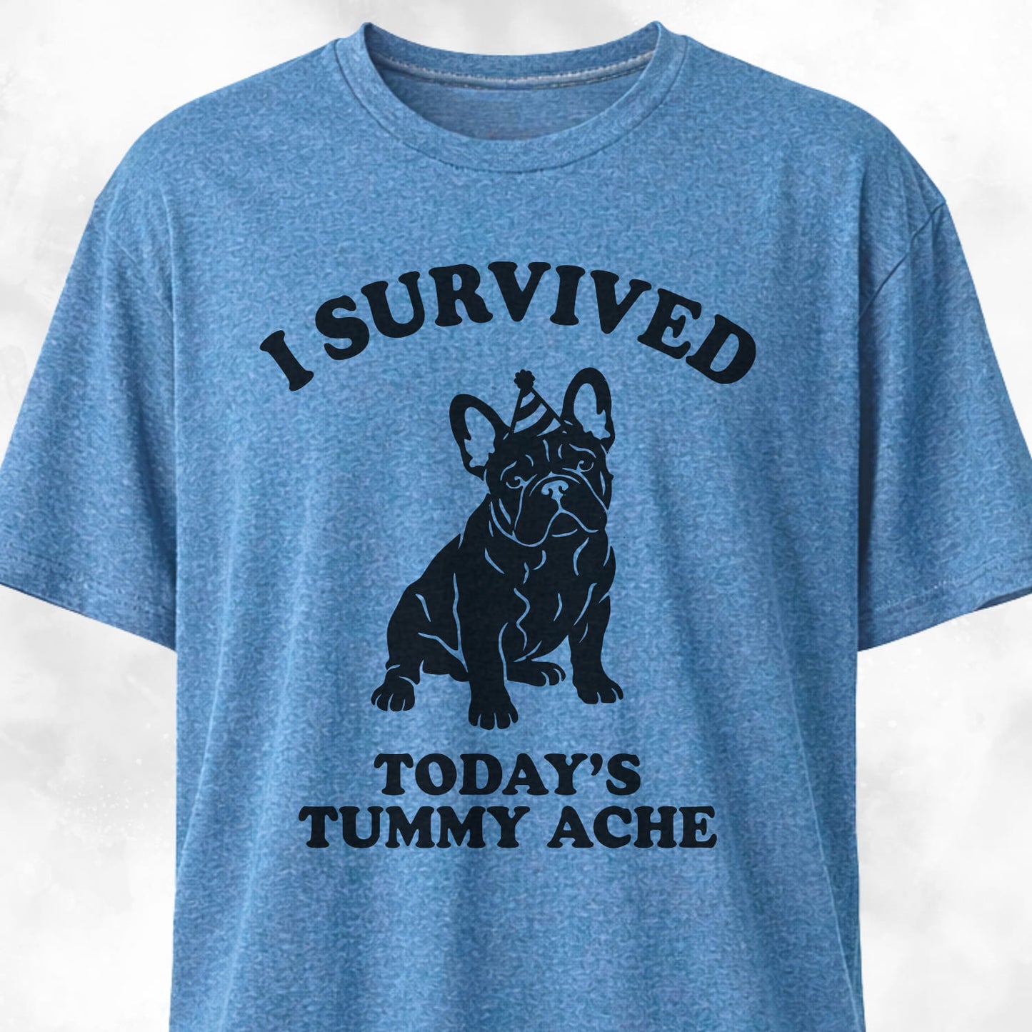 I Survived Today's Tummy Ache Frenchie T-Shirt