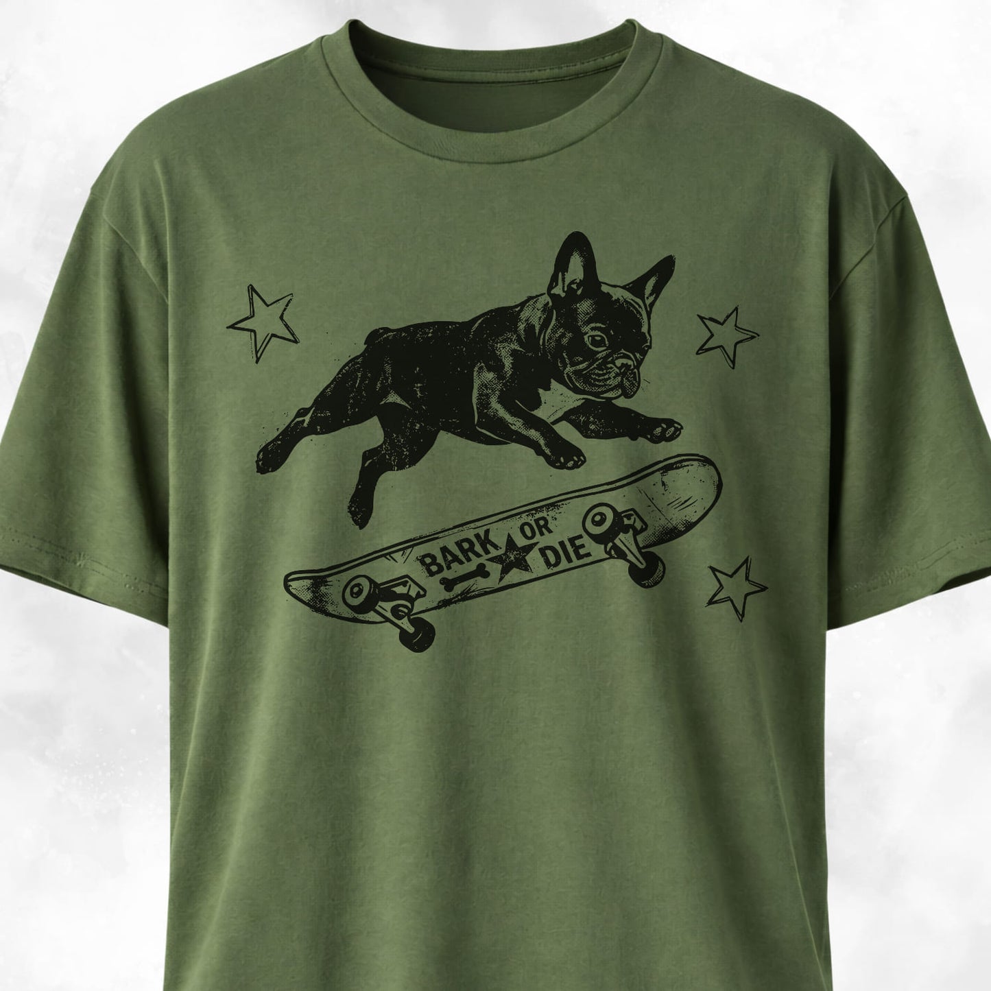 Frenchie On A Skateboard T-Shirt