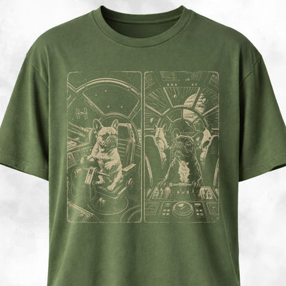 Spaceship Frenchies T-Shirt