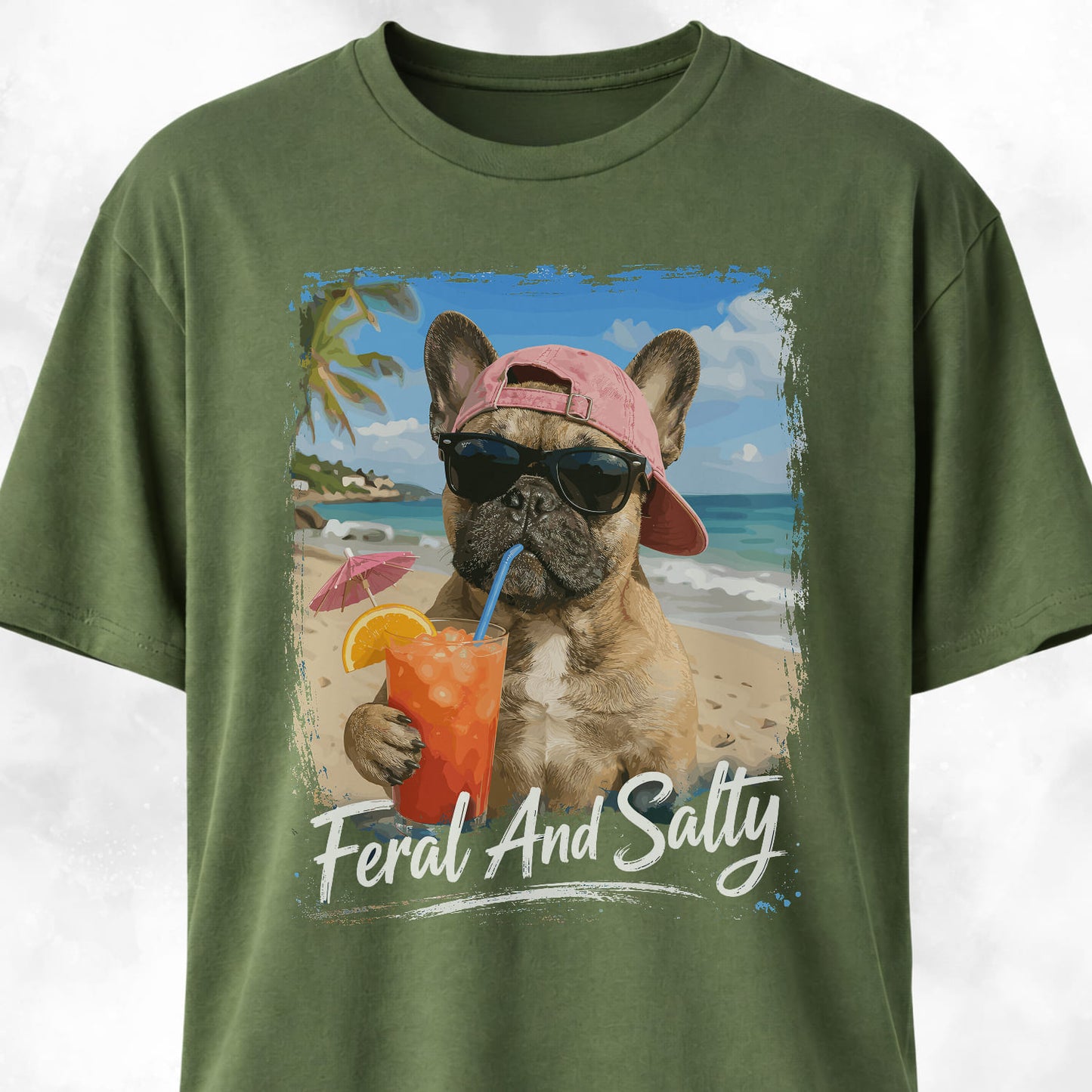 Feral And Salty Frenchie T-Shirt