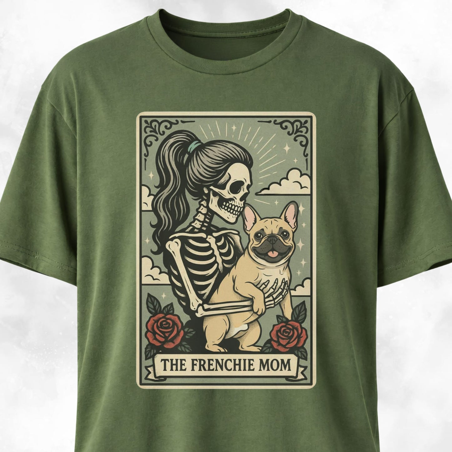 The Frenchie Mom Tarot Card T-Shirt