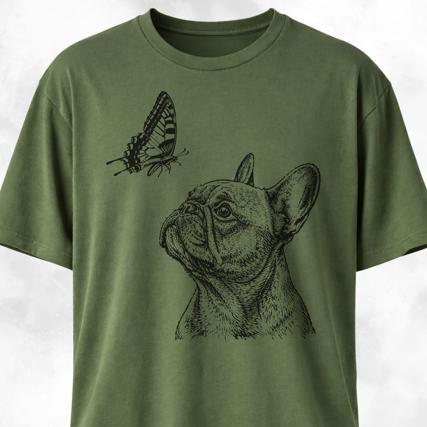 Romantic Butterfly Frenchie T-Shirt