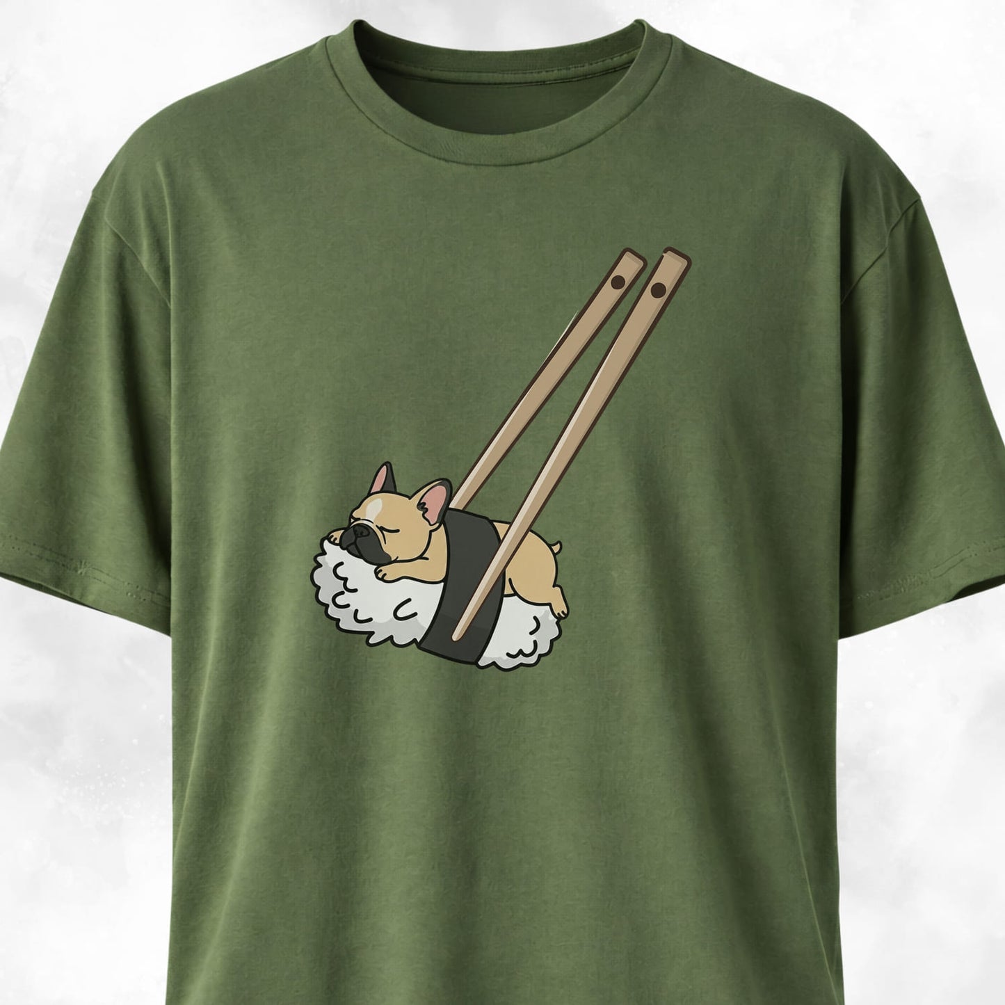 Frenchie Sushi With Chopsticks T-Shirt