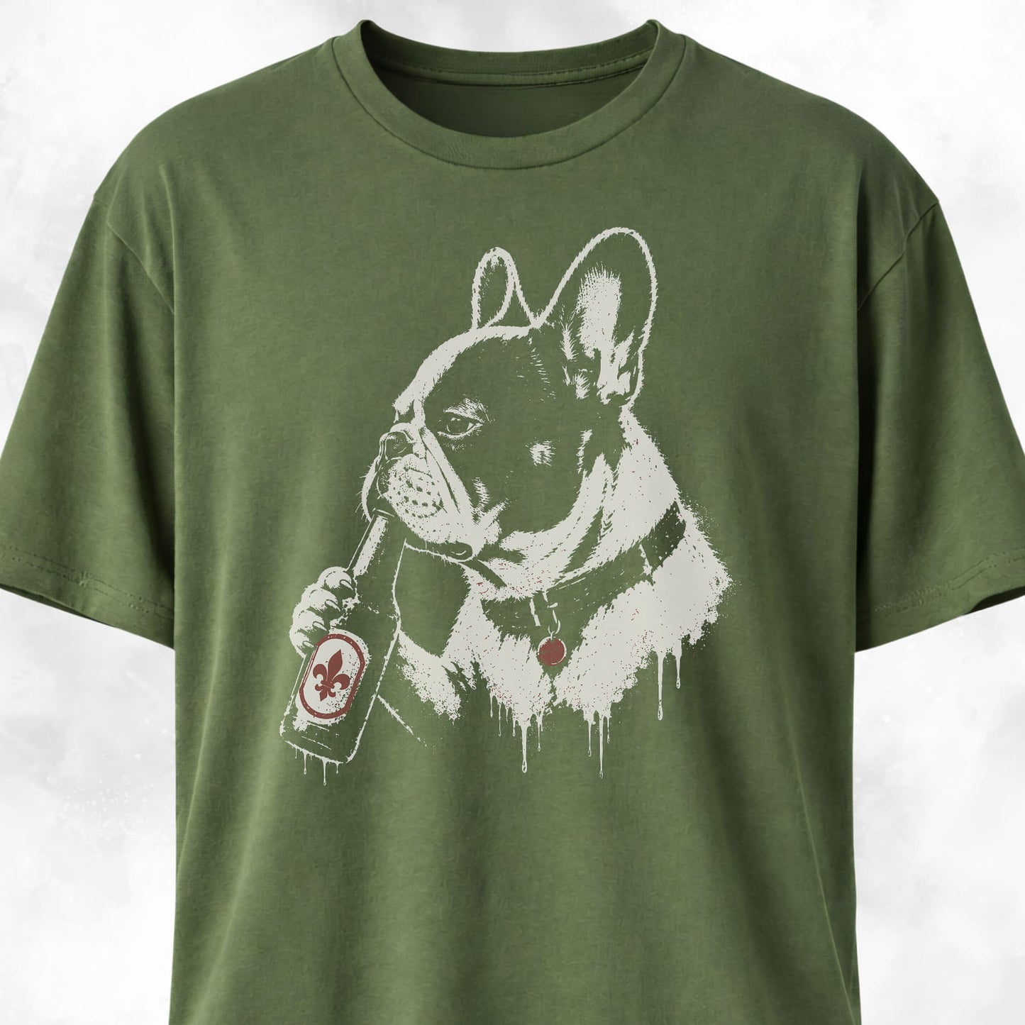 Beer Bottle French Bulldog T-Shirt
