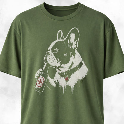 Beer Bottle French Bulldog T-Shirt