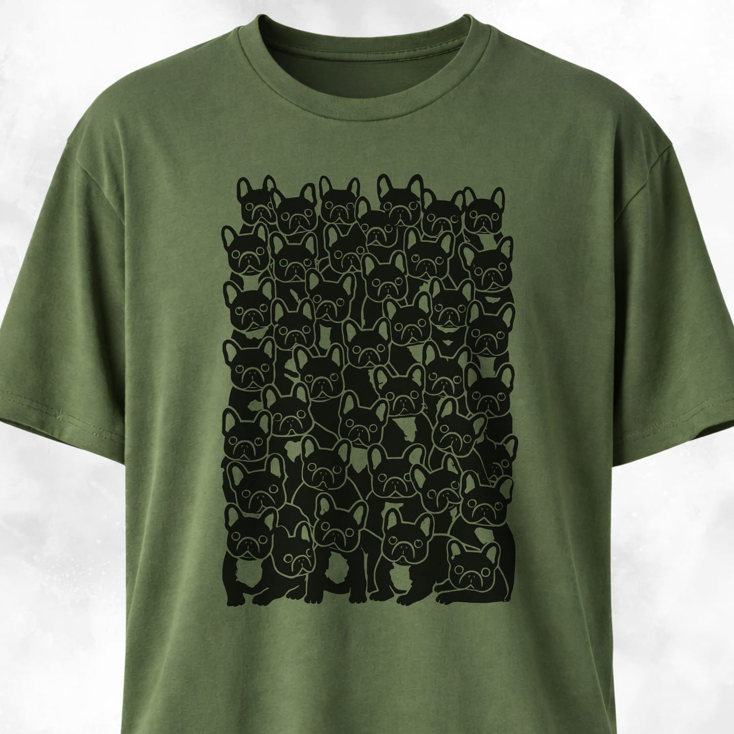 Cute Frenchies Crowd T-Shirt