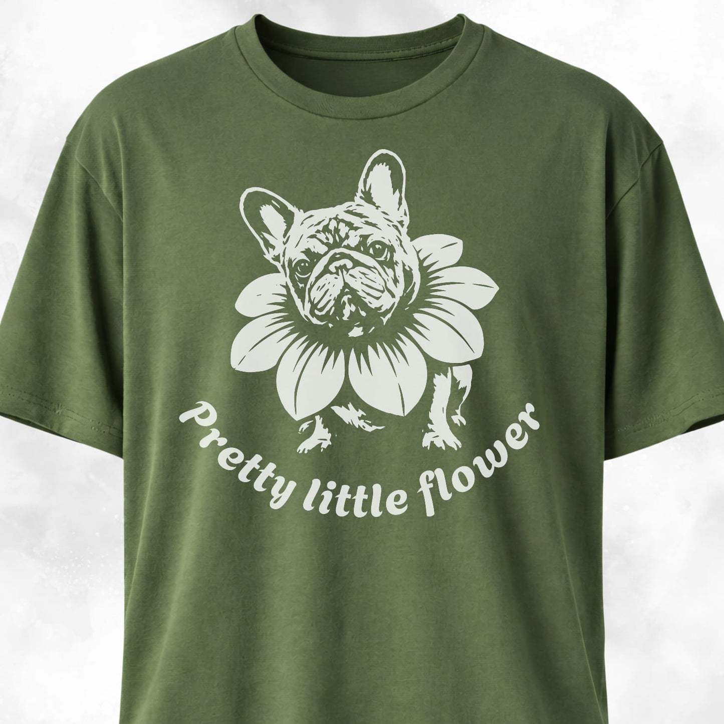 Pretty Little Flower Frenchie T-Shirt