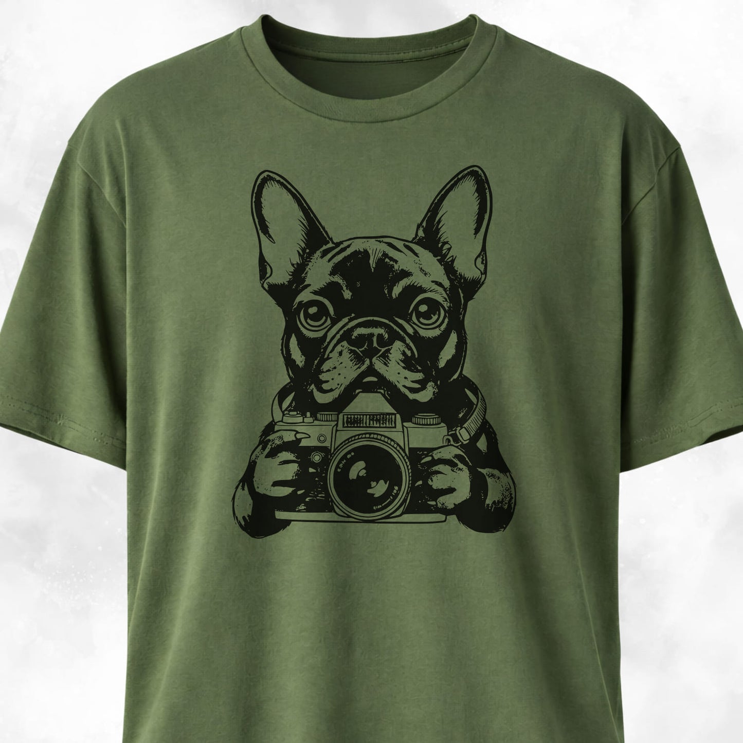 Tourist Frenchie With A Camera T-Shirt