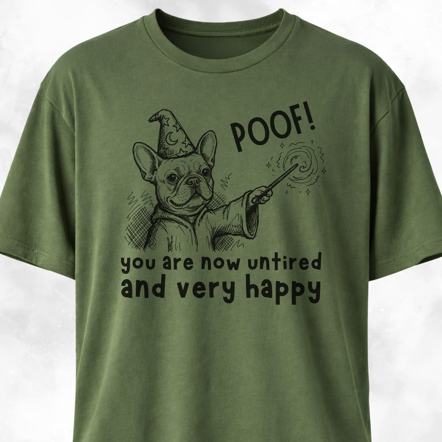 Poof Wizard French Bulldog T-Shirt