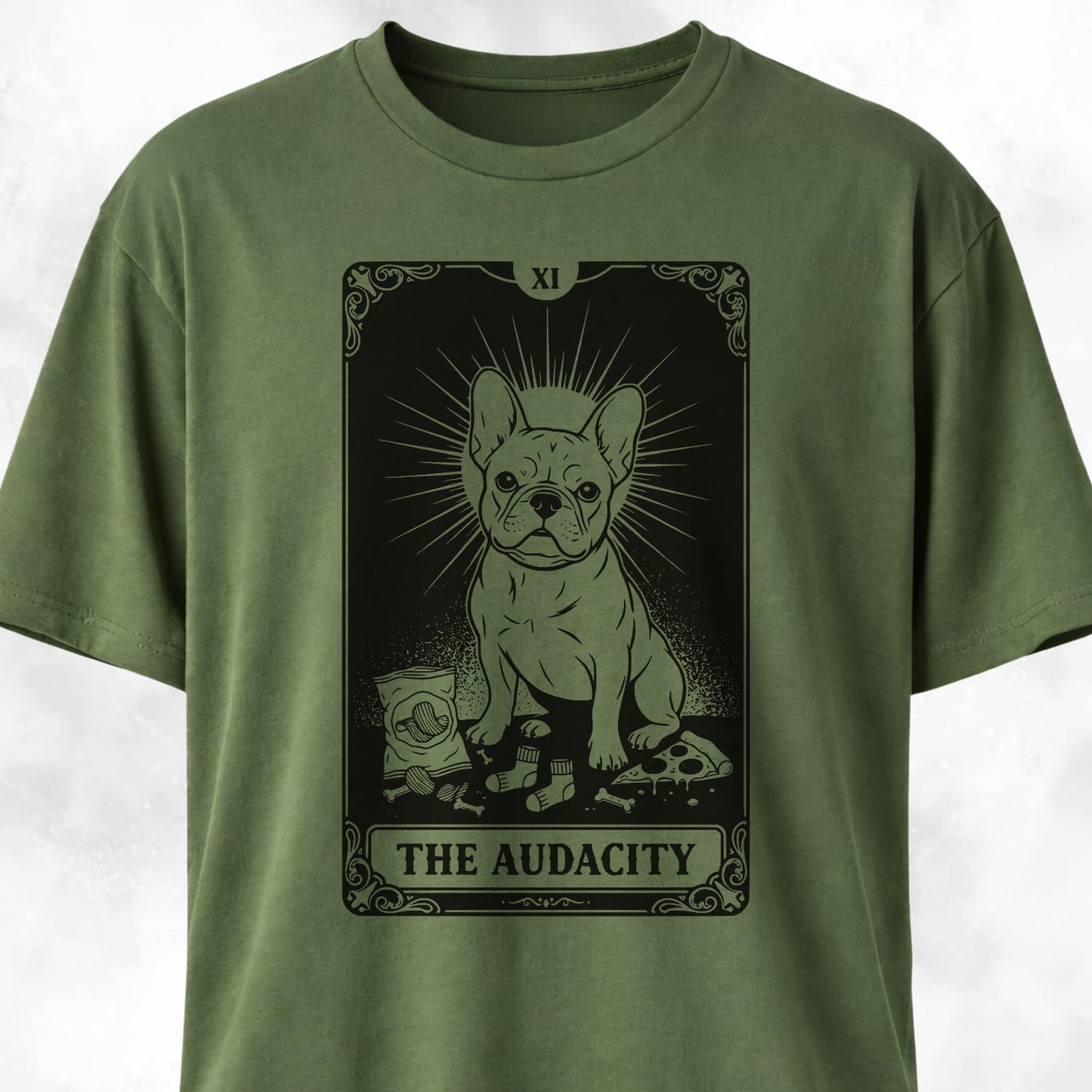 The Audacity Tarot Card Frenchie Edition T-Shirt