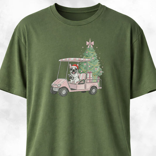 Frenchie Driving With Christmas Presents T-Shirt