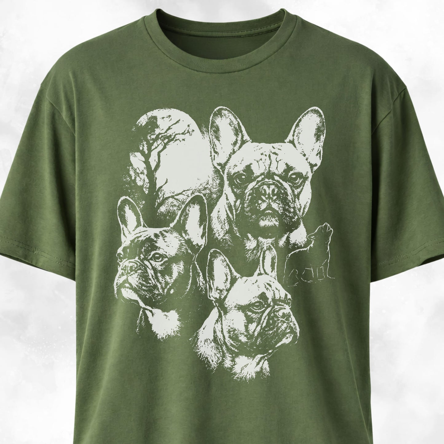Frenchies Moon Collage T-Shirt