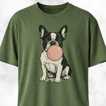 Frenchie Blowing Bubblegum T-Shirt