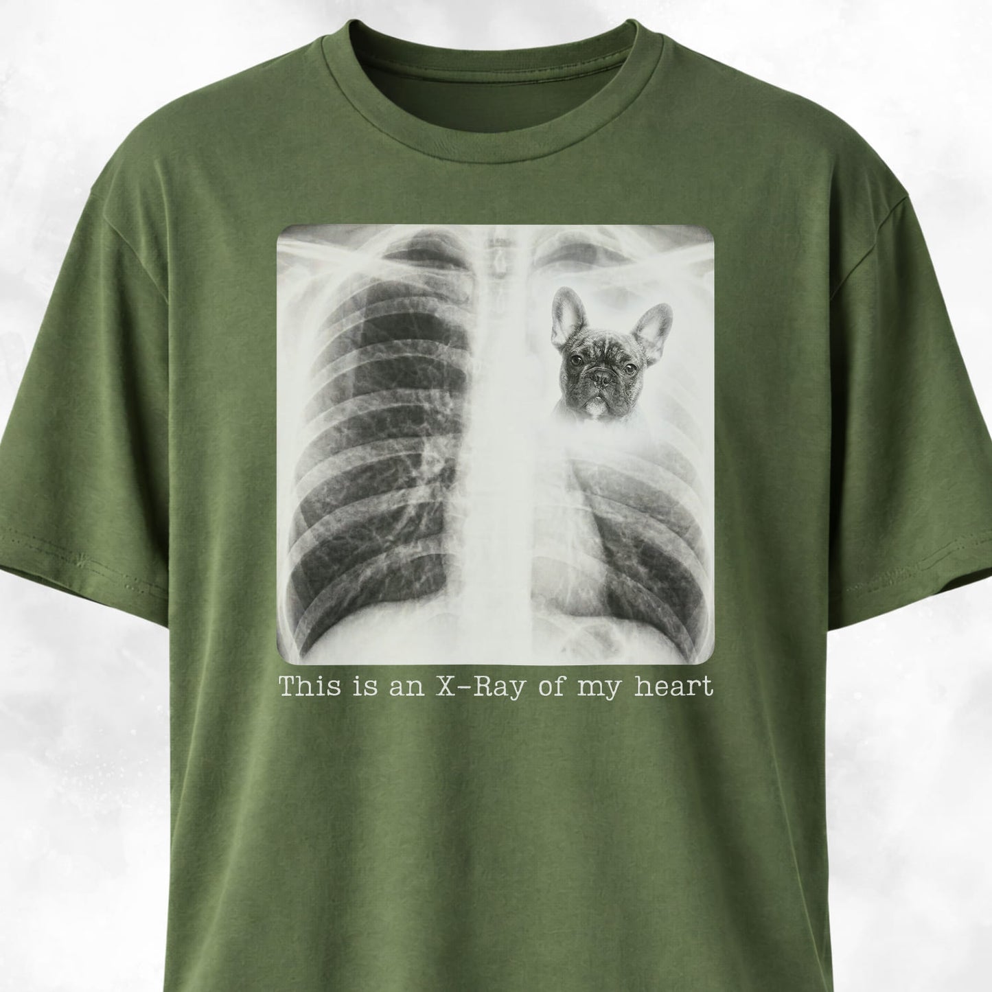 Xray Frenchie Heart T-Shirt