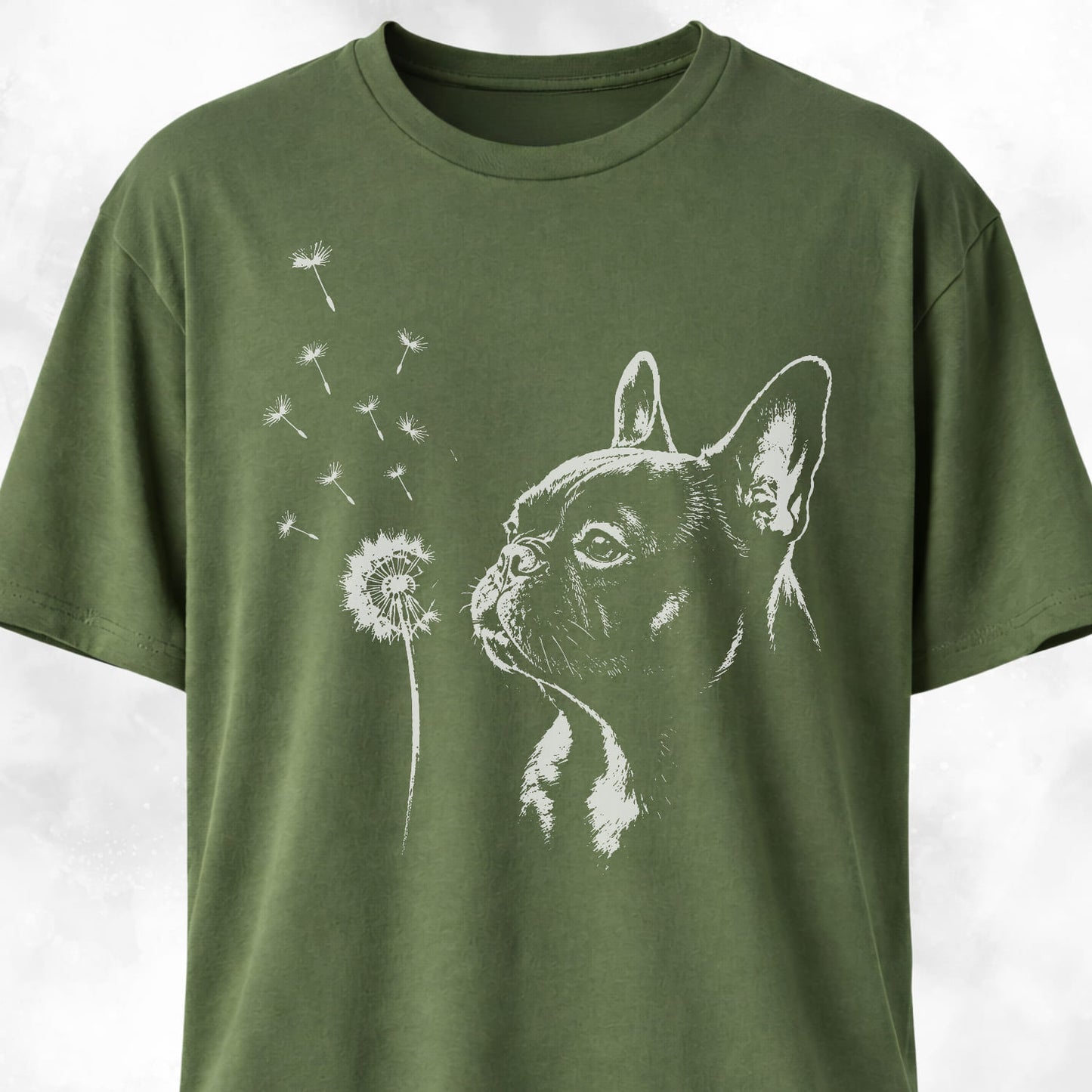 Frenchie Blowing Dandelion T-Shirt