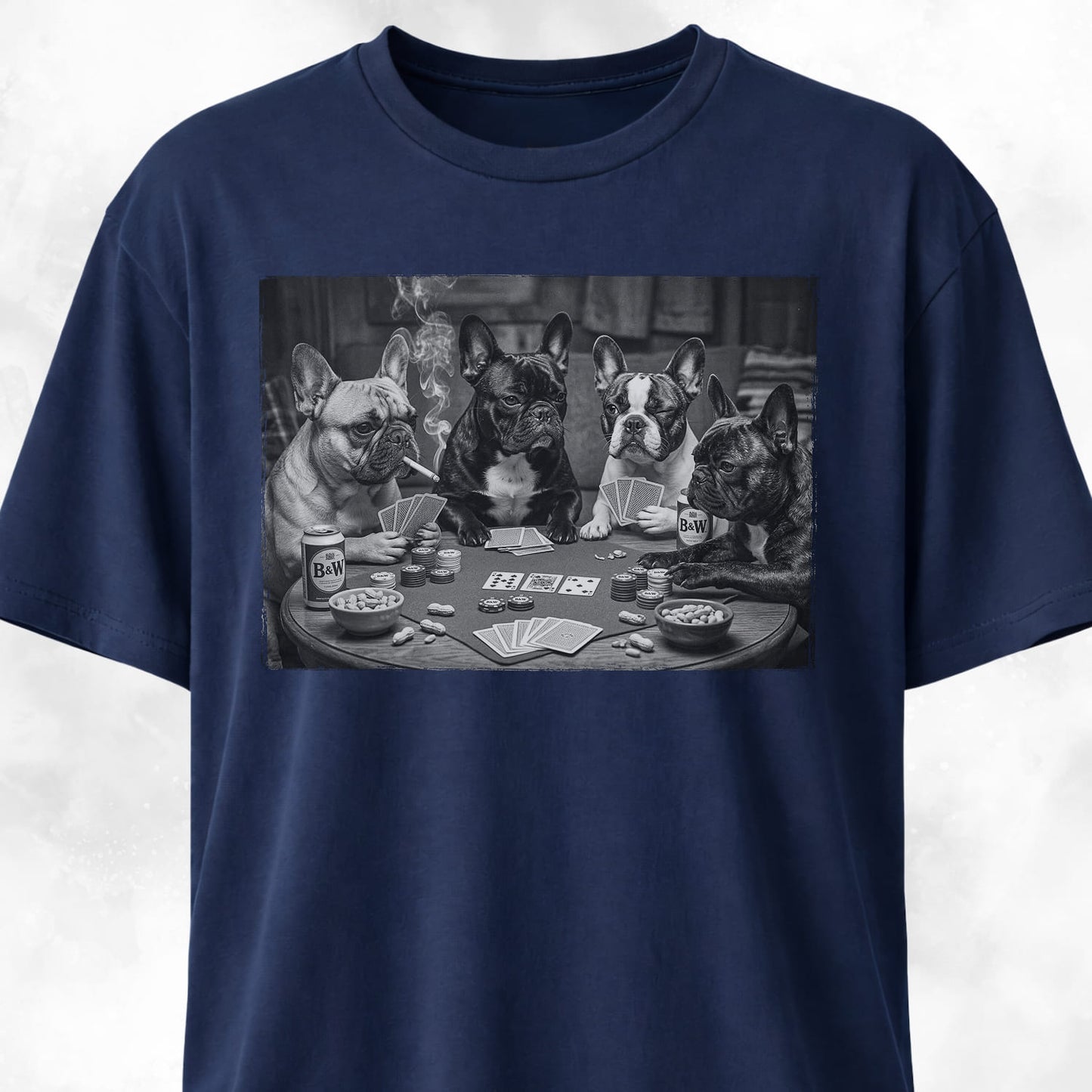 Frenchies Playing Poker T-Shirt