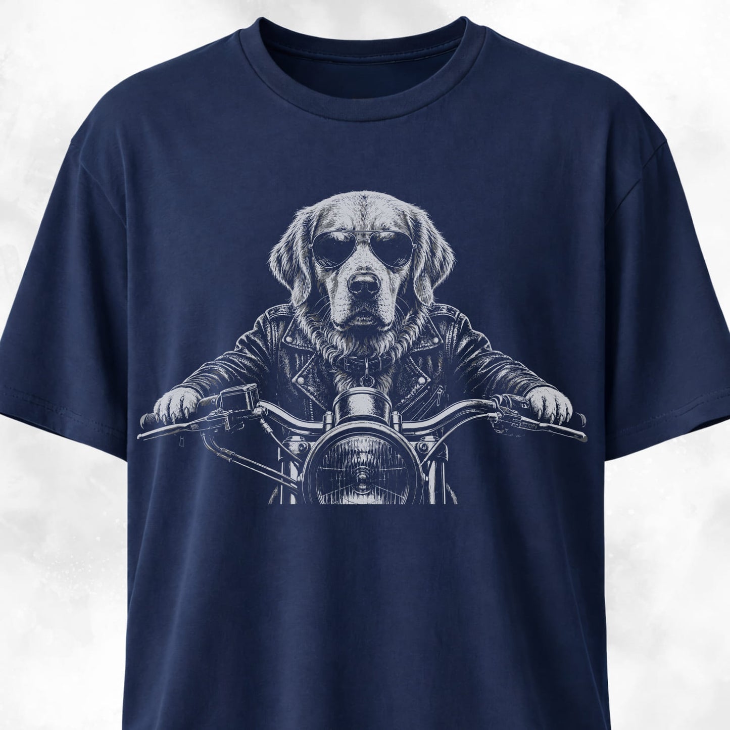 Biker Golden Retriever T-Shirt