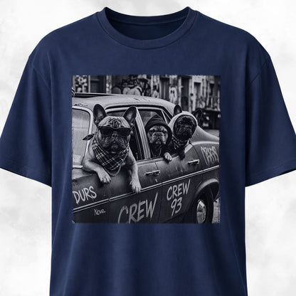 Frenchies Gang In A Car T-Shirt