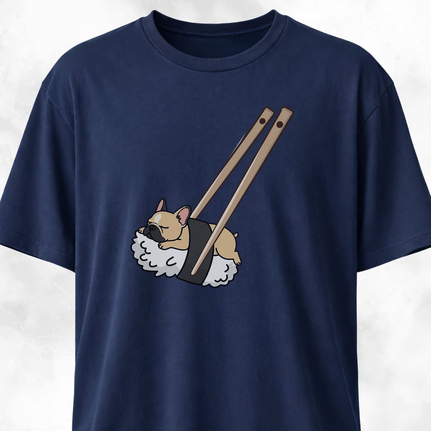 Frenchie Sushi With Chopsticks T-Shirt