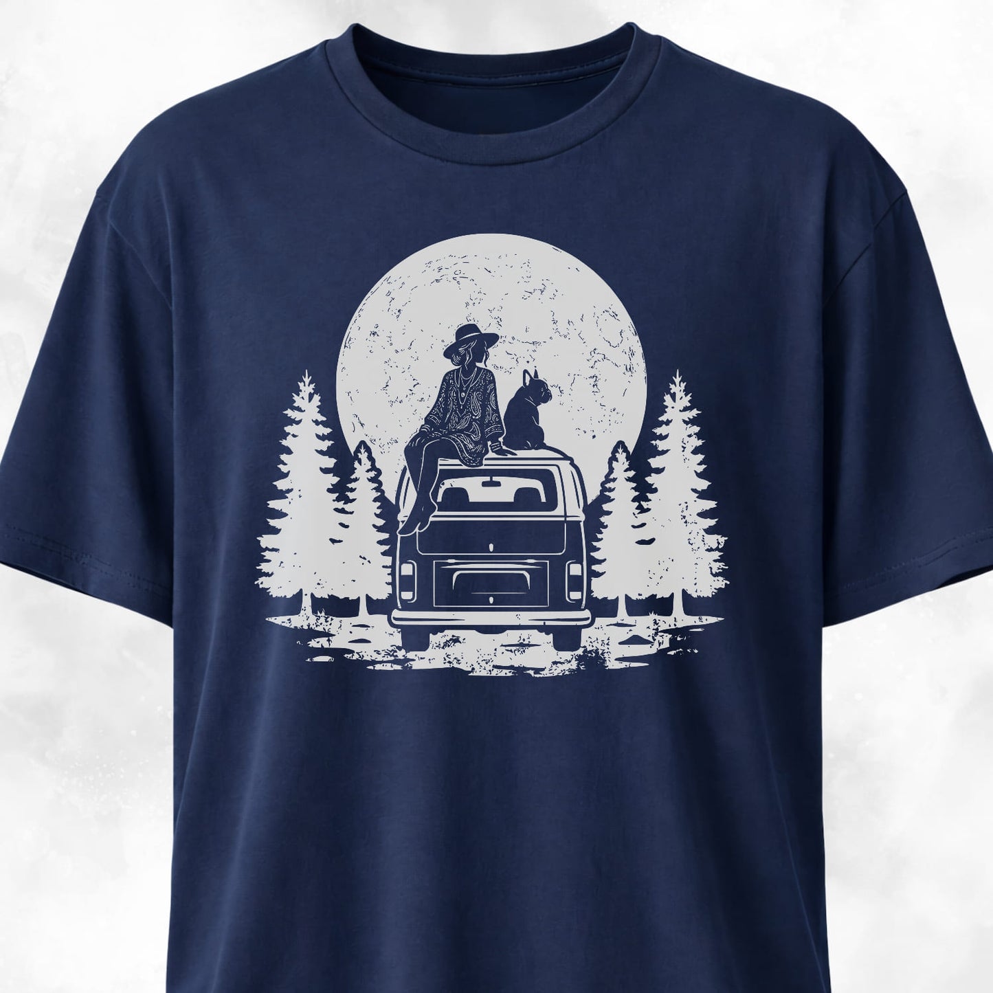 Van Life With A Frenchie T-Shirt