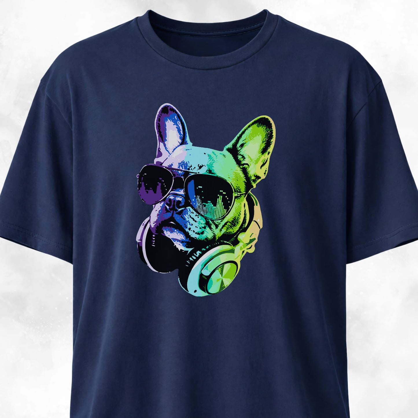 Frenchie DJ With Headphones T-Shirt