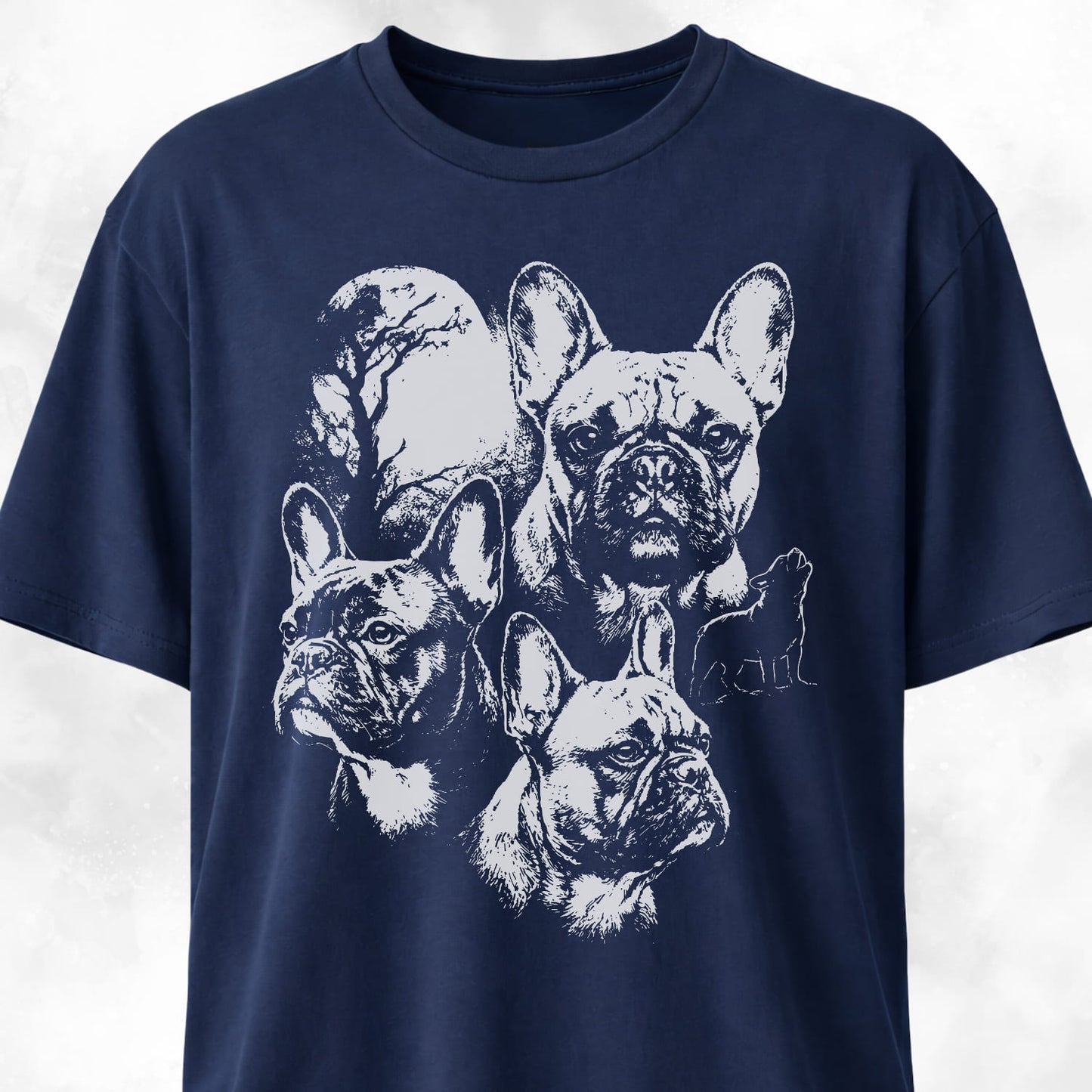 Frenchies Moon Collage T-Shirt