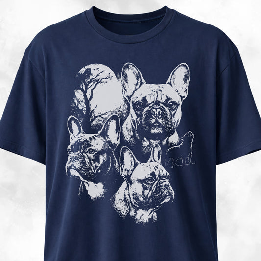 Frenchies Moon Collage T-Shirt