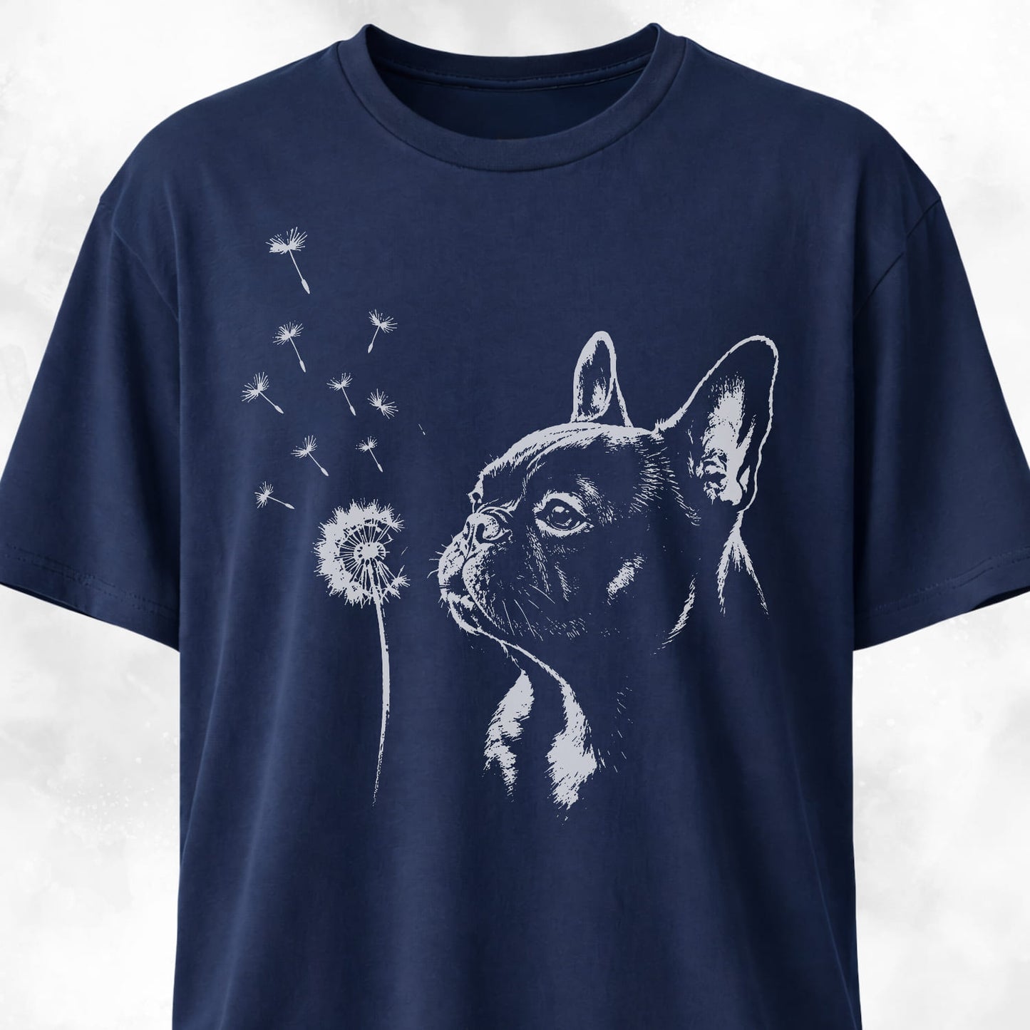 Frenchie Blowing Dandelion T-Shirt