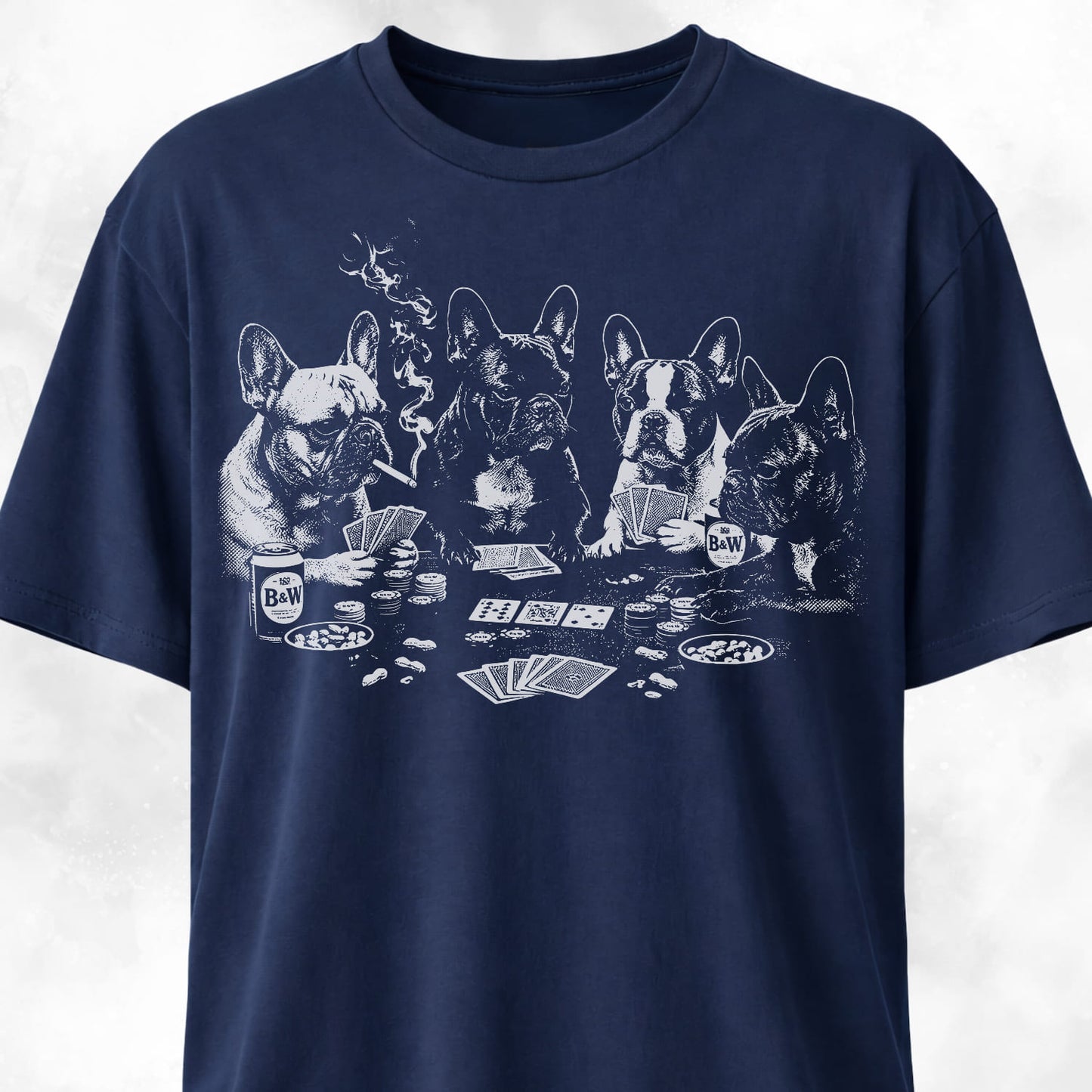 Frenchies Playing Poker Revisited T-Shirt