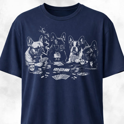 Frenchies Playing Poker Revisited T-Shirt