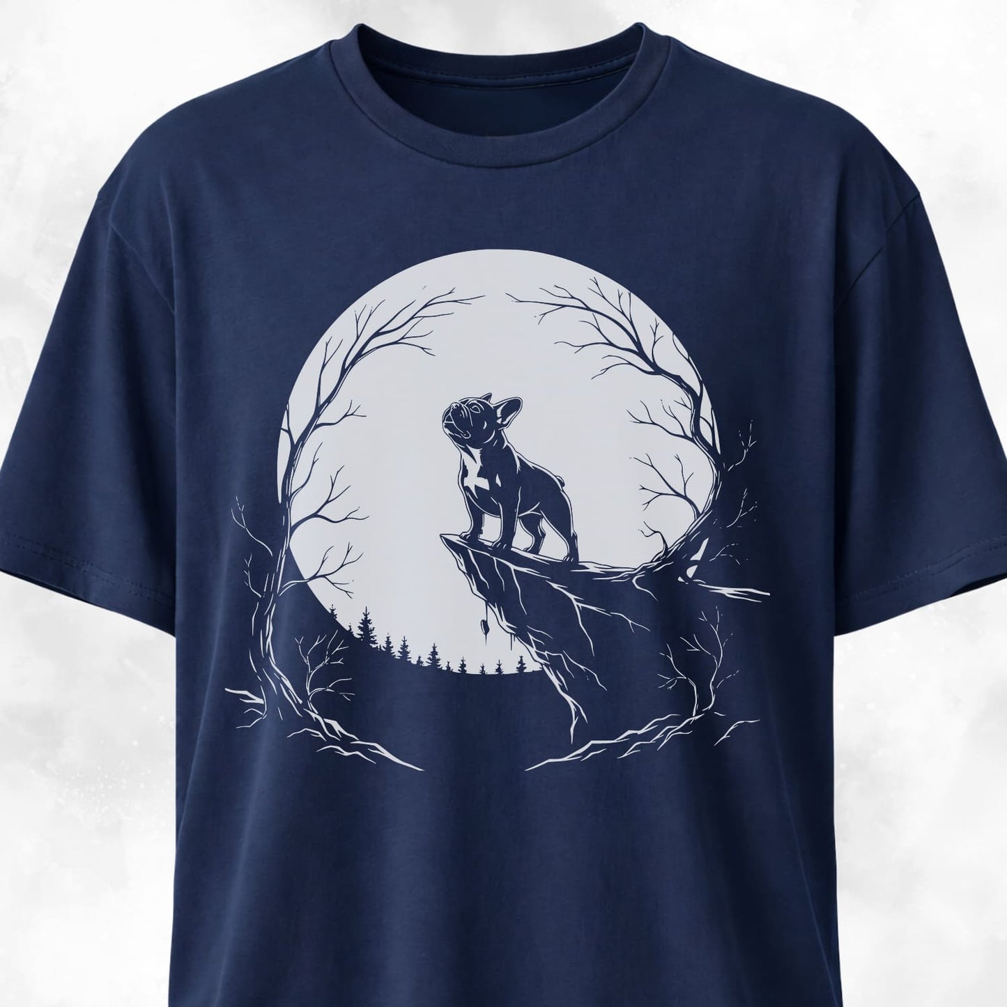 French Bulldog Howling At The Moon T-Shirt
